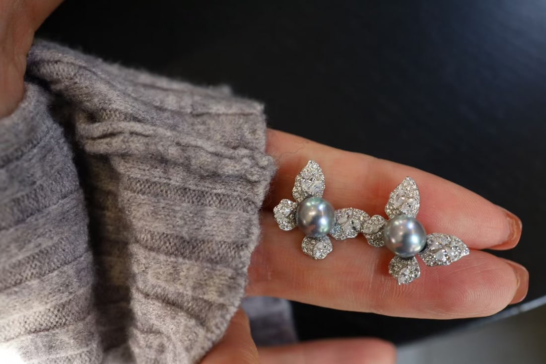 Sterling Silver Mabe Pearl Earrings - 2