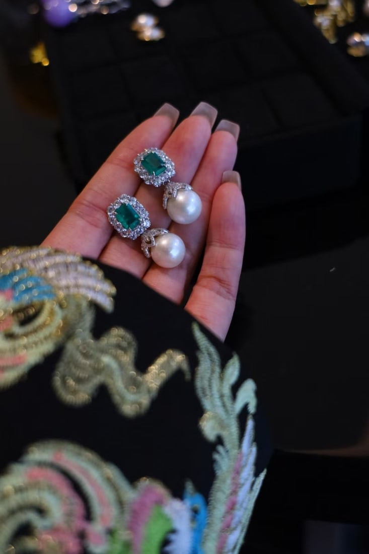 Sterling Silver Natural Edison Pearl Earrings - 4