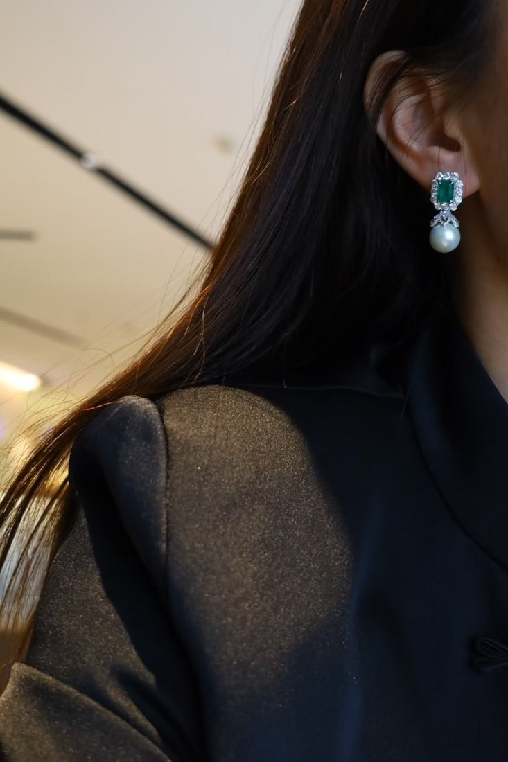 Sterling Silver Natural Edison Pearl Earrings - 7