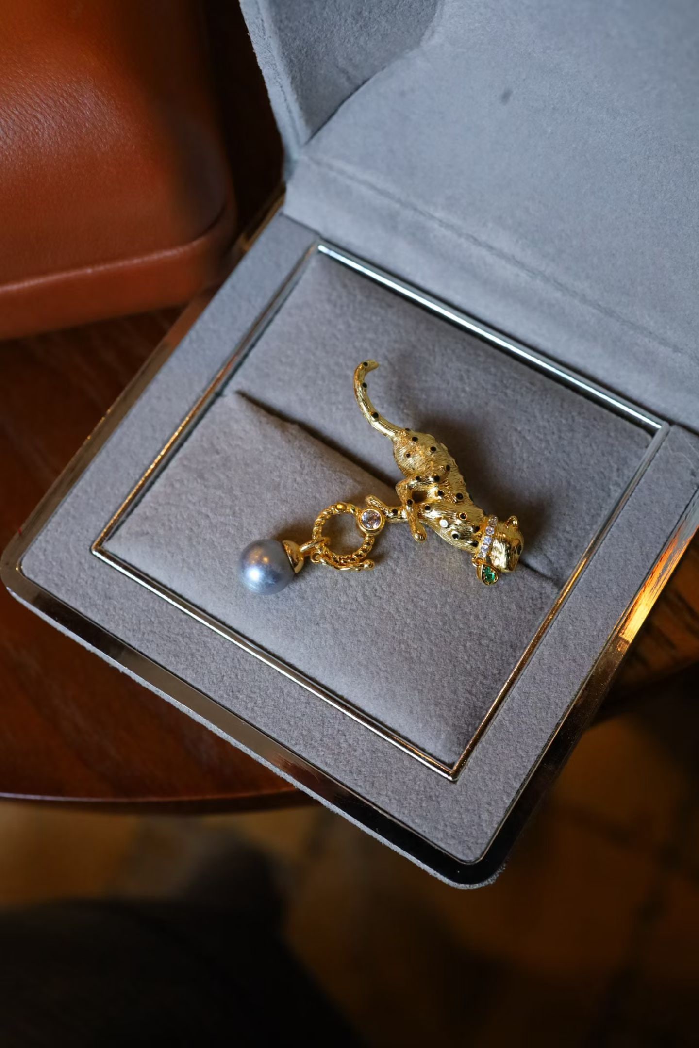 Natural Saltwater Pearl Brooch - 2