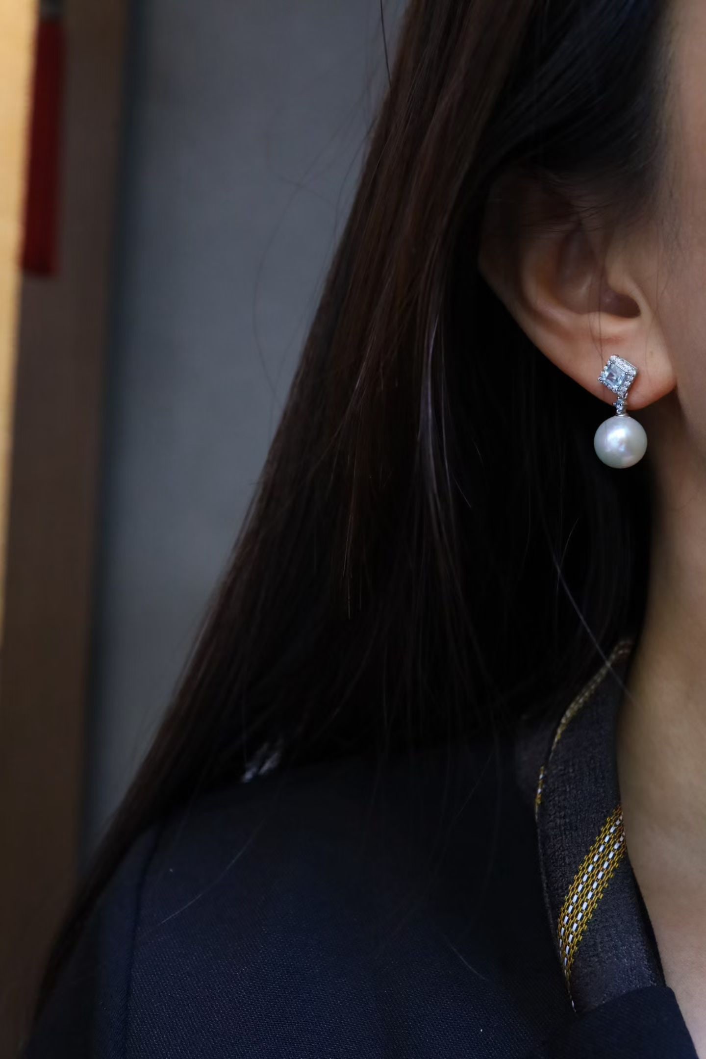 Topaz Pearl Earrings - 2