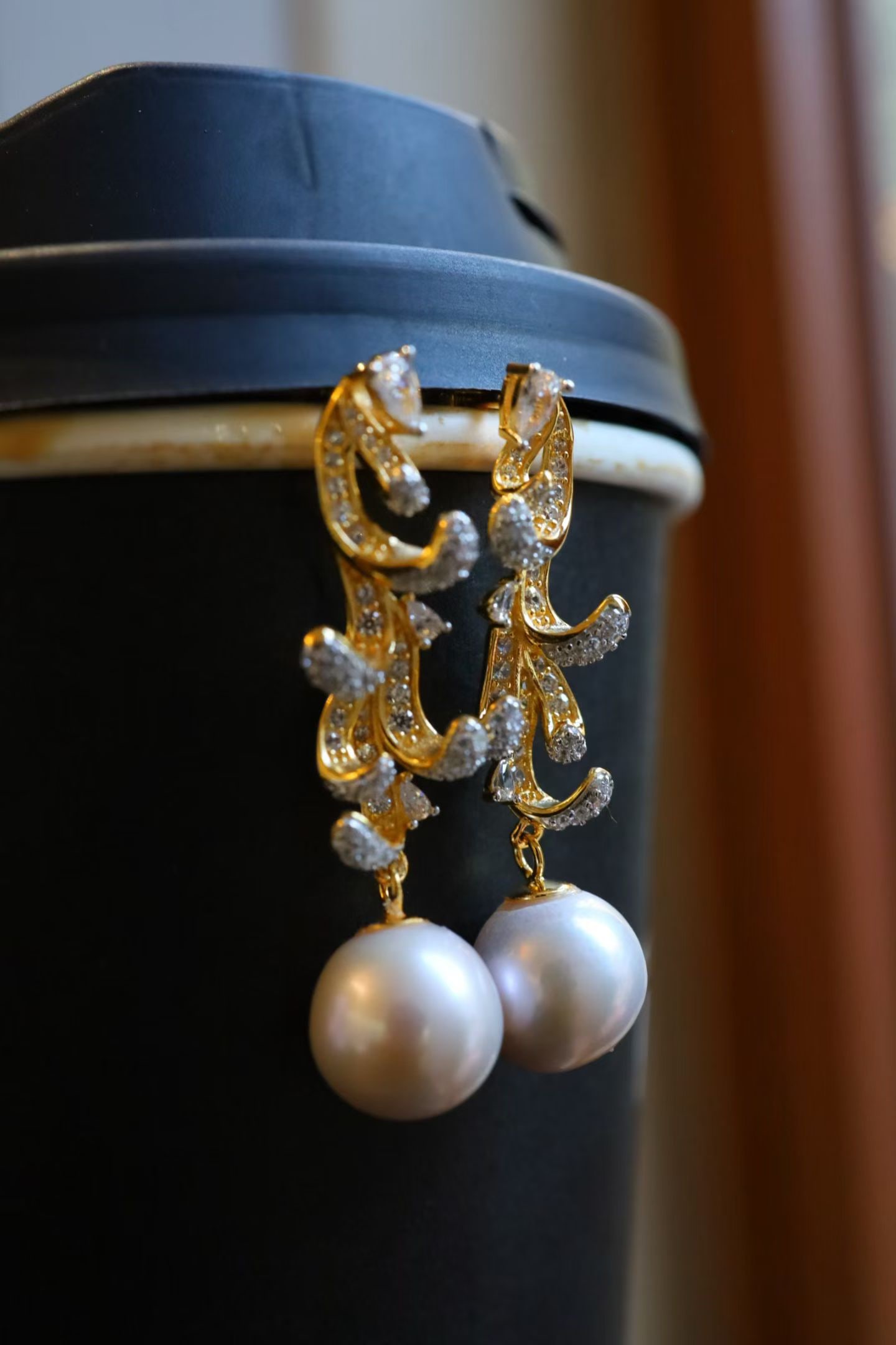 Natural Pearl Earrings - 4