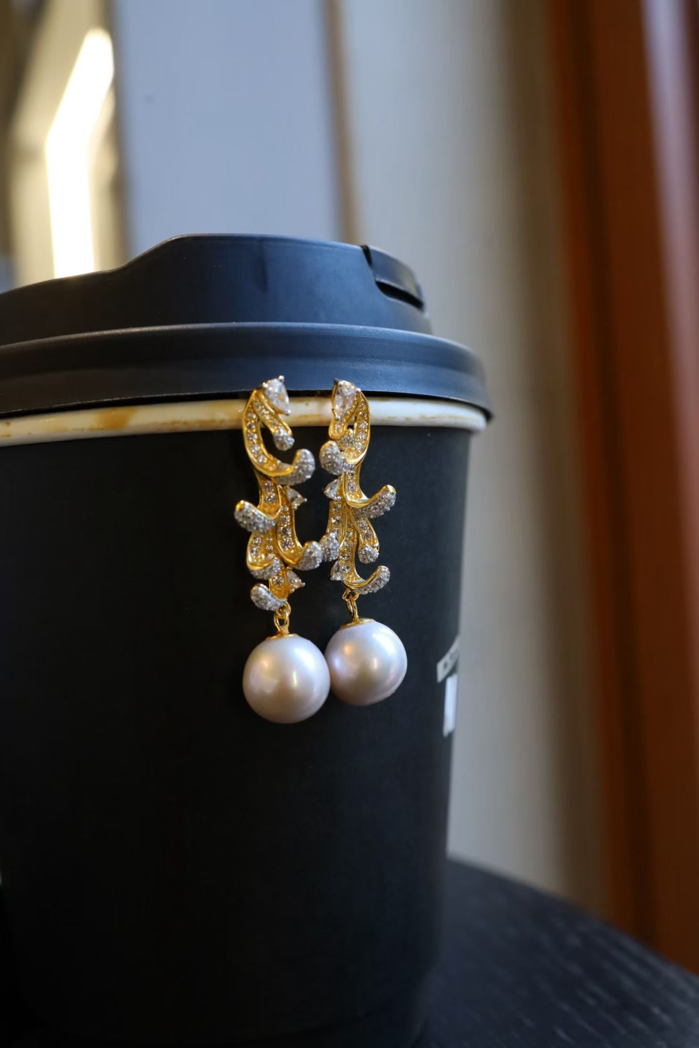 Natural Pearl Earrings - 5