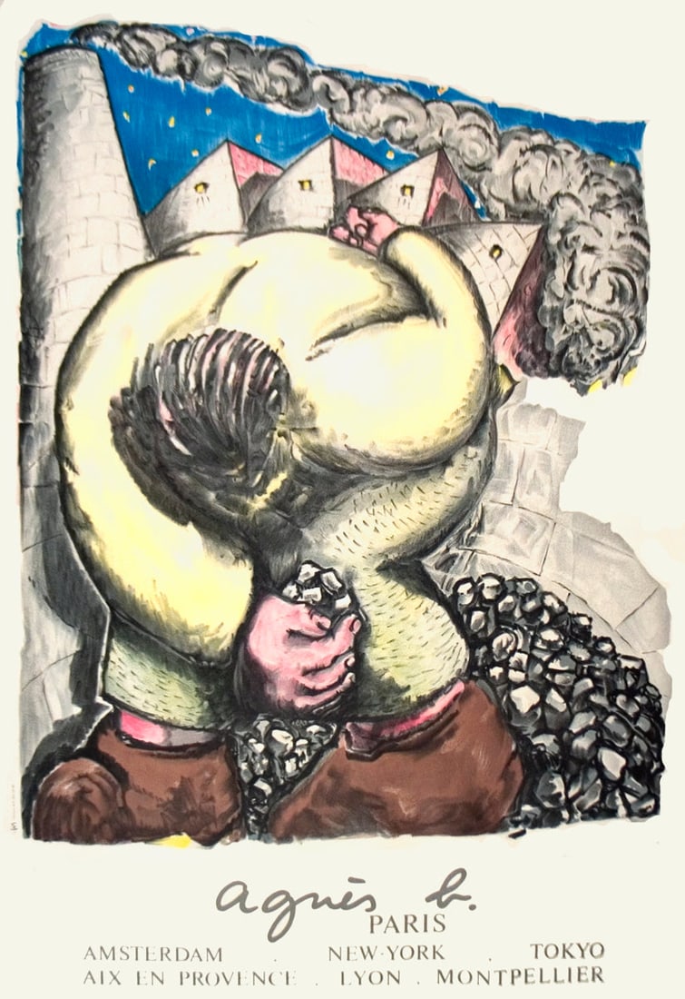 Agnes B Paris: Agnes B Paris by Jean-Charles Blais, 1980 Unsigned Lithograph. Paper size is 39 x 27.5 inches, with an image size of 39 x 27.5 inches. The Lithograph is from an edition size of 1000 and is not