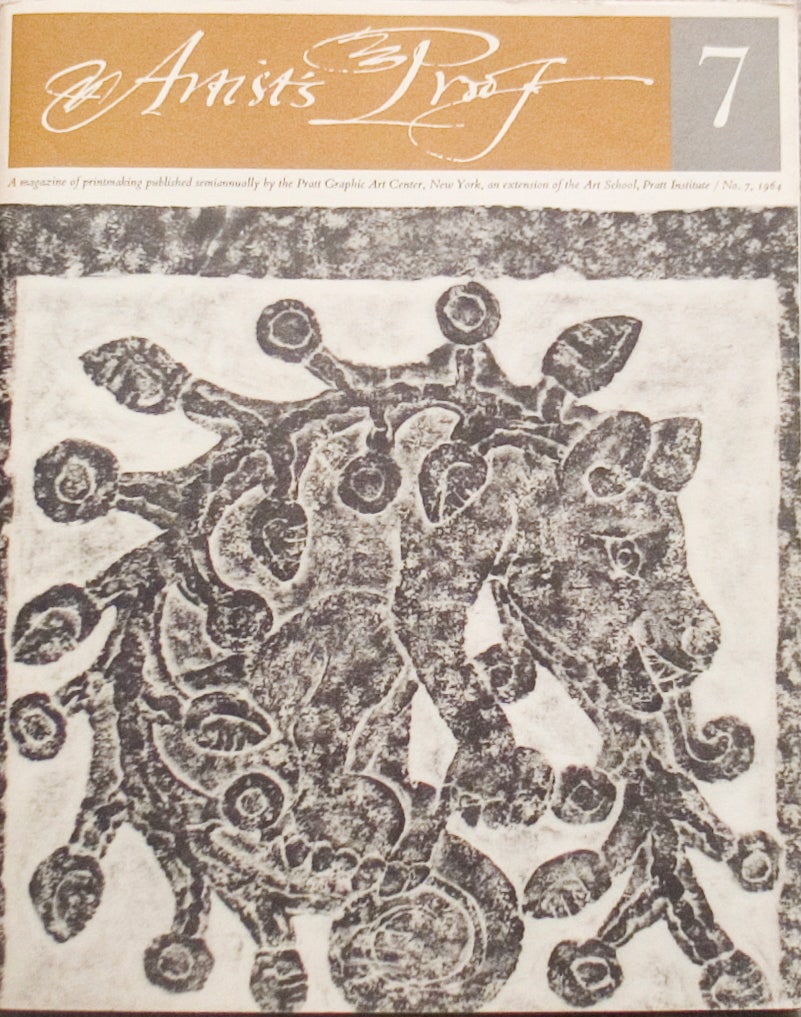 Artist's Proof Issue no. 7 1964: Artist's Proof Issue no. 7 1964 by Pratt Graphic Art Center, 1964 Unsigned Book. Paper size is 11 x 8.5 inches, with an image size of 8.75 x 8.5 inches. The Book is from an unknown edition size. and