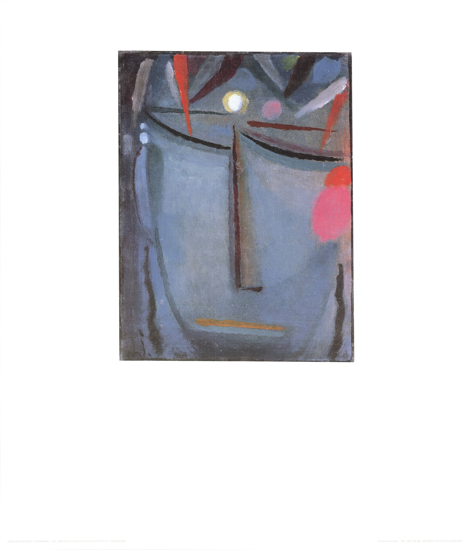 Crown of Thorns (No Text): Crown of Thorns (No Text) by Alexej von Jawlensky, 1995 Unsigned Offset Lithograph. Paper size is 27.5 x 23.5 inches, with an image size of 15.5 x 12 inches. The Offset Lithograph is from an unknown