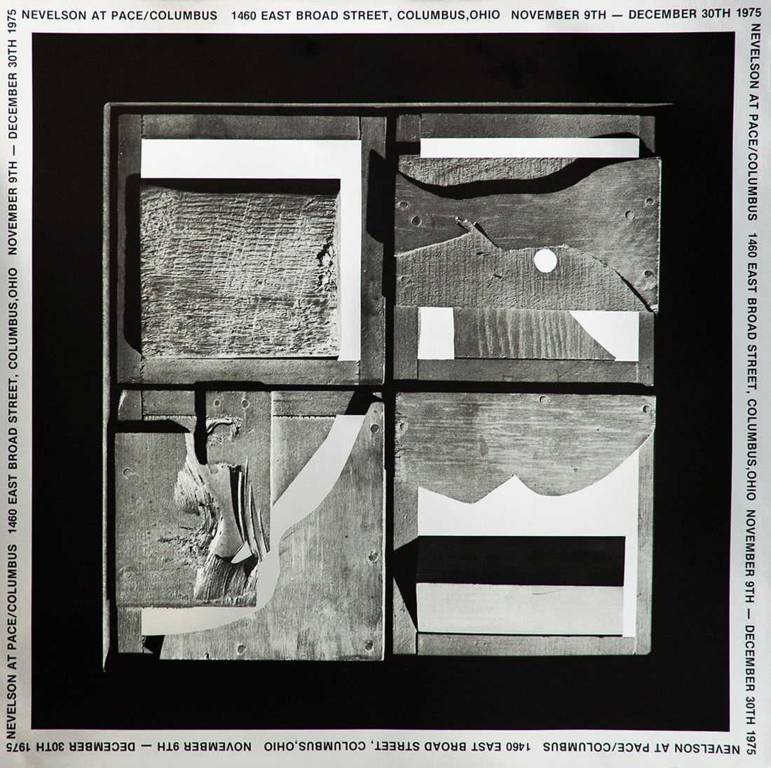 End of Day: End of Day by Louise Nevelson, 1975 Unsigned Foil Print. Paper size is 22.25 x 22.25 inches, with an image size of 16 x 16 inches. The Foil Print is from an edition size of 500 and is not framed. The