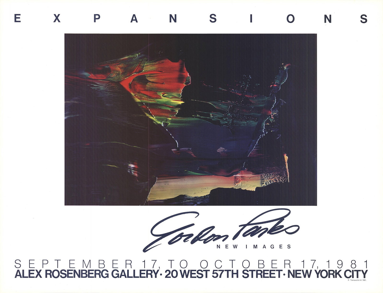 Expansion: Expansion by Gordon Parks, 1981 Unsigned Offset Lithograph. Paper size is 19 x 25 inches, with an image size of 11 x 16.5 inches. The Offset Lithograph is from an unknown edition size. and is not