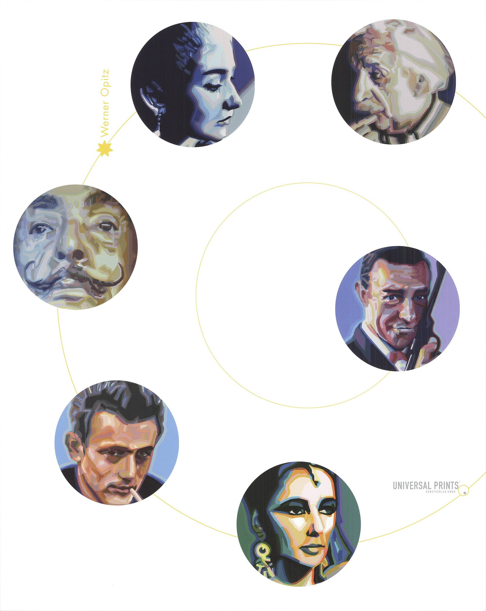 James Dean & company: James Dean & company by Werner Opitz, Unsigned Offset Lithograph. Paper size is 19.75 x 15.75 inches, with an image size of 19.75 x 15.75 inches. The Offset Lithograph is from an unknown edition