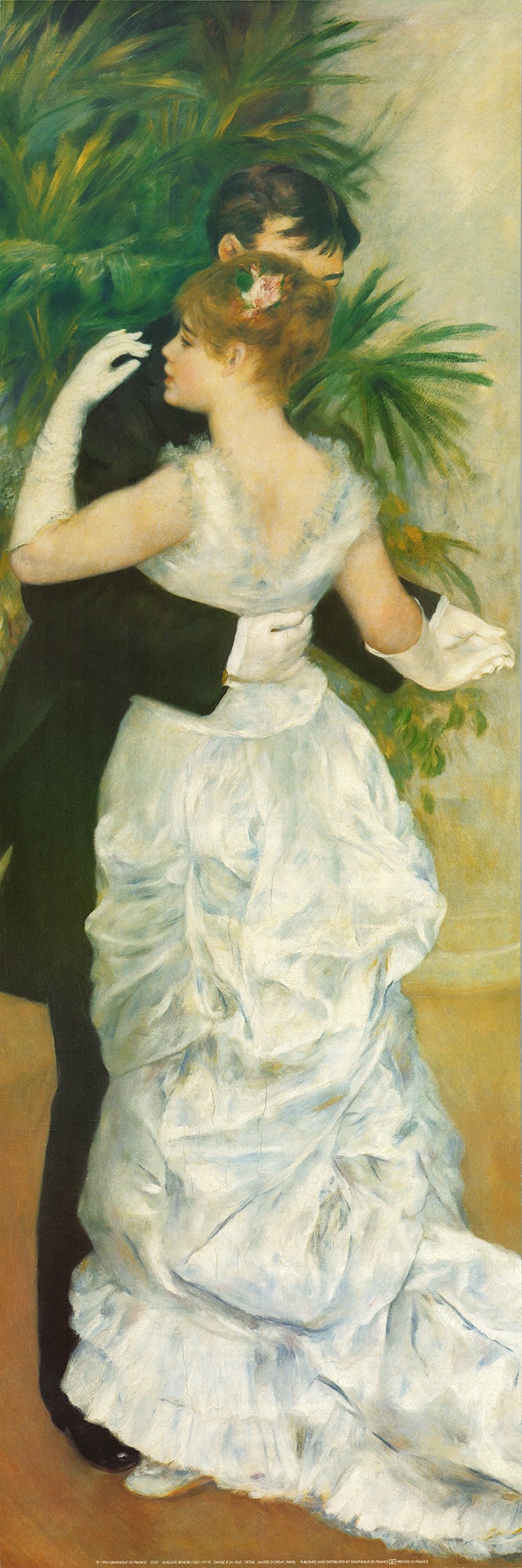 La Danse A Ville (Detail): La Danse A Ville (Detail) by Pierre-Auguste Renoir, 1992 Unsigned Offset Lithograph. Paper size is 53.25 x 17.75 inches, with an image size of 53.25 x 17.75 inches. The Offset Lithograph is from an