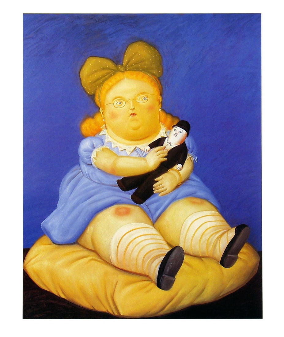 La Muneca: La Muneca by Fernando Botero, 1999 Unsigned Offset Lithograph. Paper size is 23 x 19.25 inches, with an image size of 20.5 x 16 inches. The Offset Lithograph is from an unknown edition size. and is