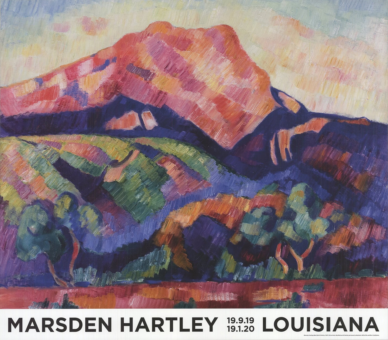 Mont Saint-Victoire: Mont Saint-Victoire by Marsden Hartley, 2019 Unsigned Offset Lithograph. Paper size is 23.5 x 26.75 inches, with an image size of 21.25 x 26.75 inches. The Offset Lithograph is from an unknown