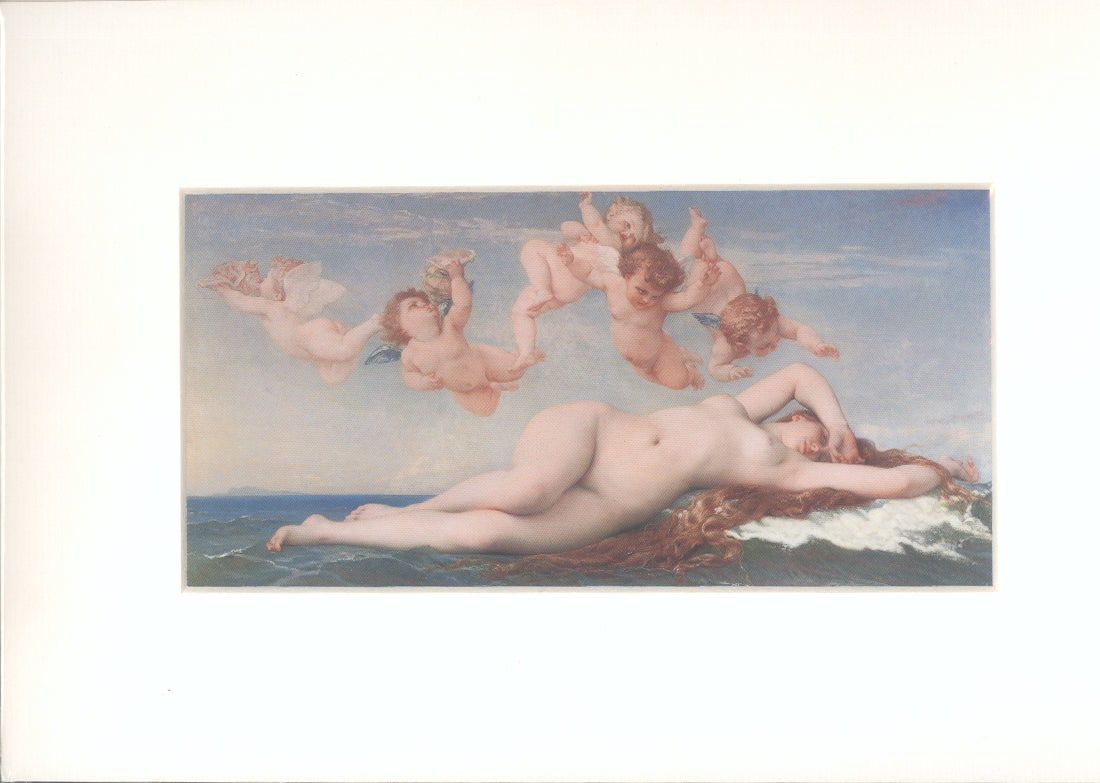 Naissance de Venus: Naissance de Venus by Alexandre Cabanel, 1994 Unsigned Offset Lithograph. Paper size is 8 x 12 inches, with an image size of 4 x 8 inches. The Offset Lithograph is from an unknown edition size. and