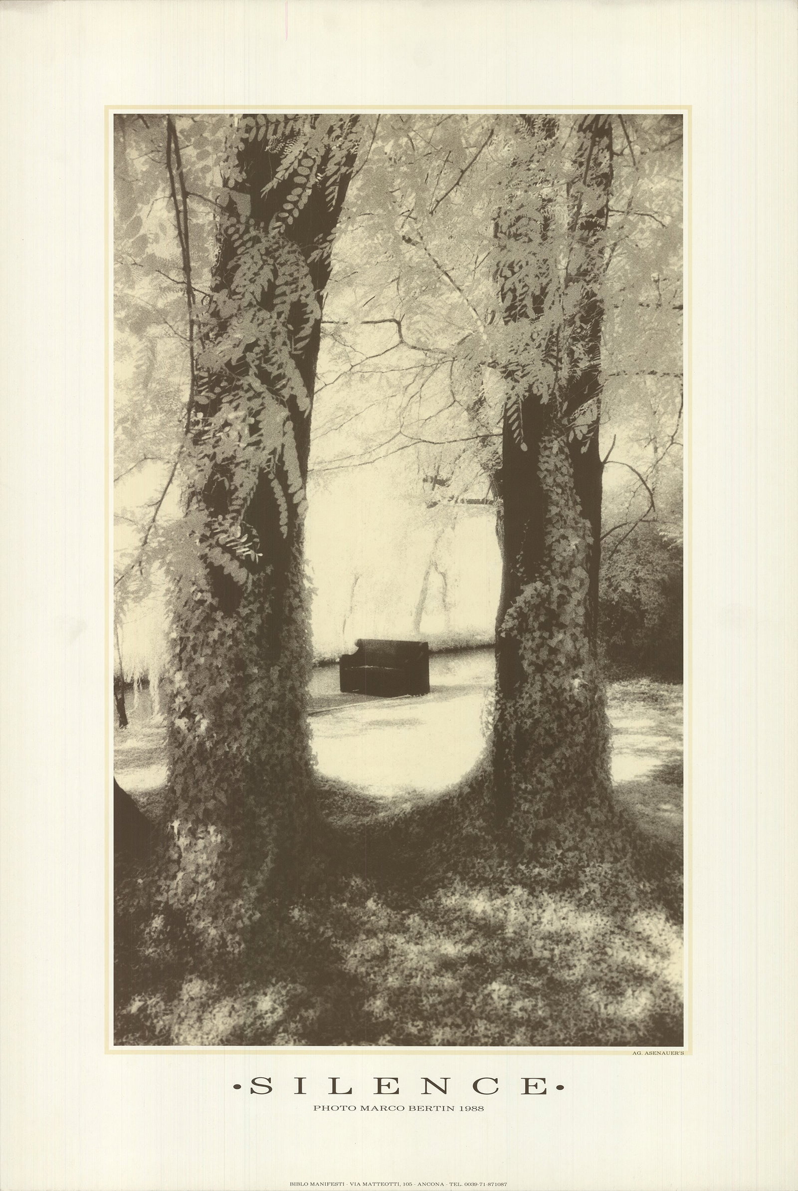 Silence: Silence by Marco Bertin, Unsigned Offset Lithograph. Paper size is 31.25 x 21 inches, with an image size of 25 x 15.25 inches. The Offset Lithograph is from an unknown edition size. and is not