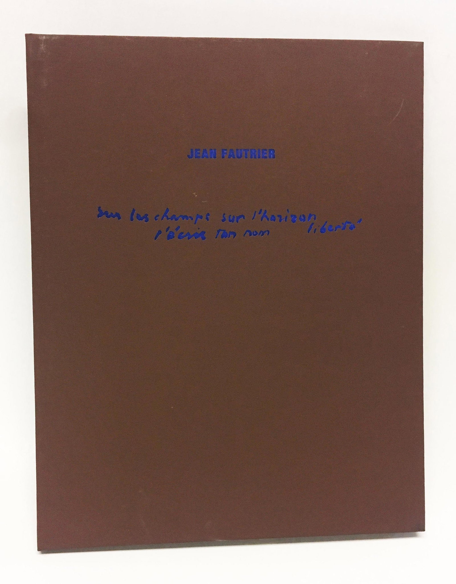 Sur les champs: Sur les champs by Jean Fautrier, 1989 Unsigned Book. Paper size is 11 x 9 inches, with an image size of 11 x 9 inches. The Book is from an unknown edition size. and is not framed. The condition was