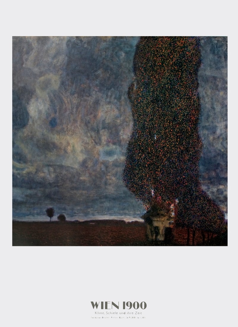 The Approaching Storm (The Large Poplar): The Approaching Storm (The Large Poplar) by Gustav Klimt, 2010 Unsigned Offset Lithograph. Paper size is 39.25 x 27.5 inches, with an image size of 25.25 x 25.25 inches. The Offset Lithograph is from