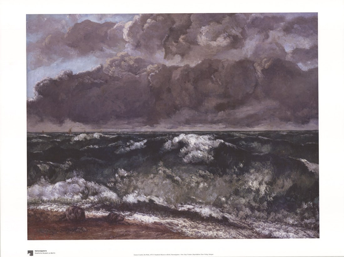 The Wave: The Wave by Gustave Courbet, 2004 Unsigned Offset Lithograph. Paper size is 23.75 x 31.5 inches, with an image size of 20.5 x 27 inches. The Offset Lithograph is from an unknown edition size. and is