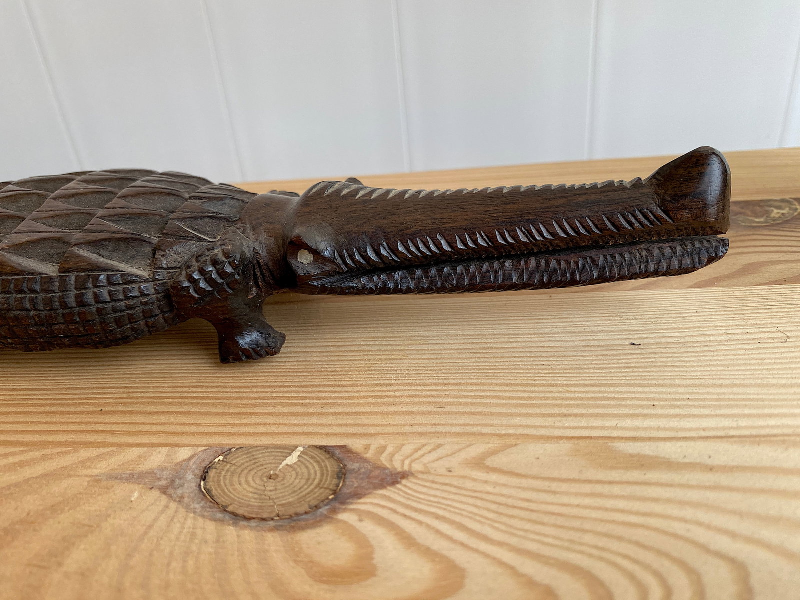 Crocodile Carved from Wood - 3