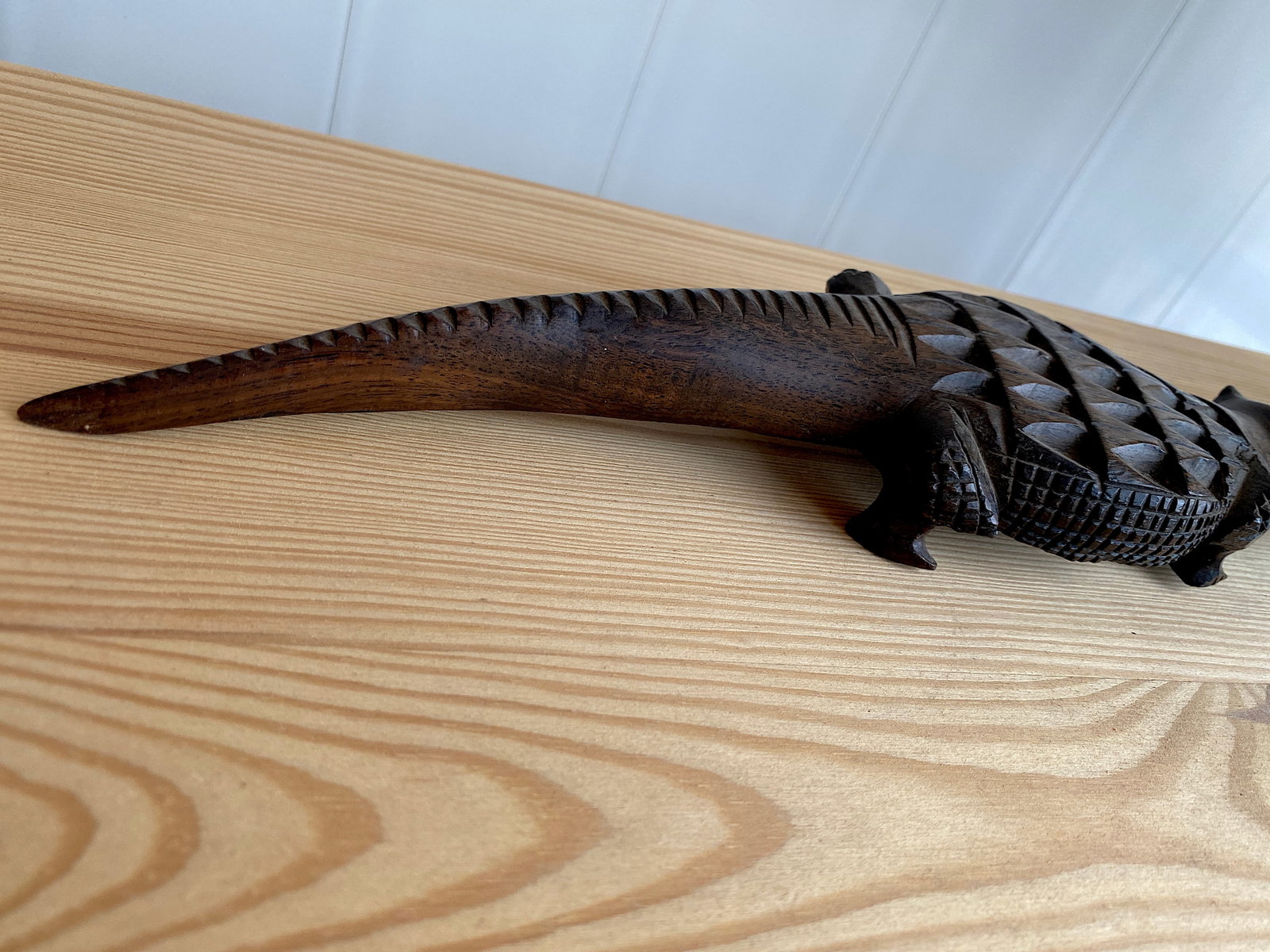Crocodile Carved from Wood - 4