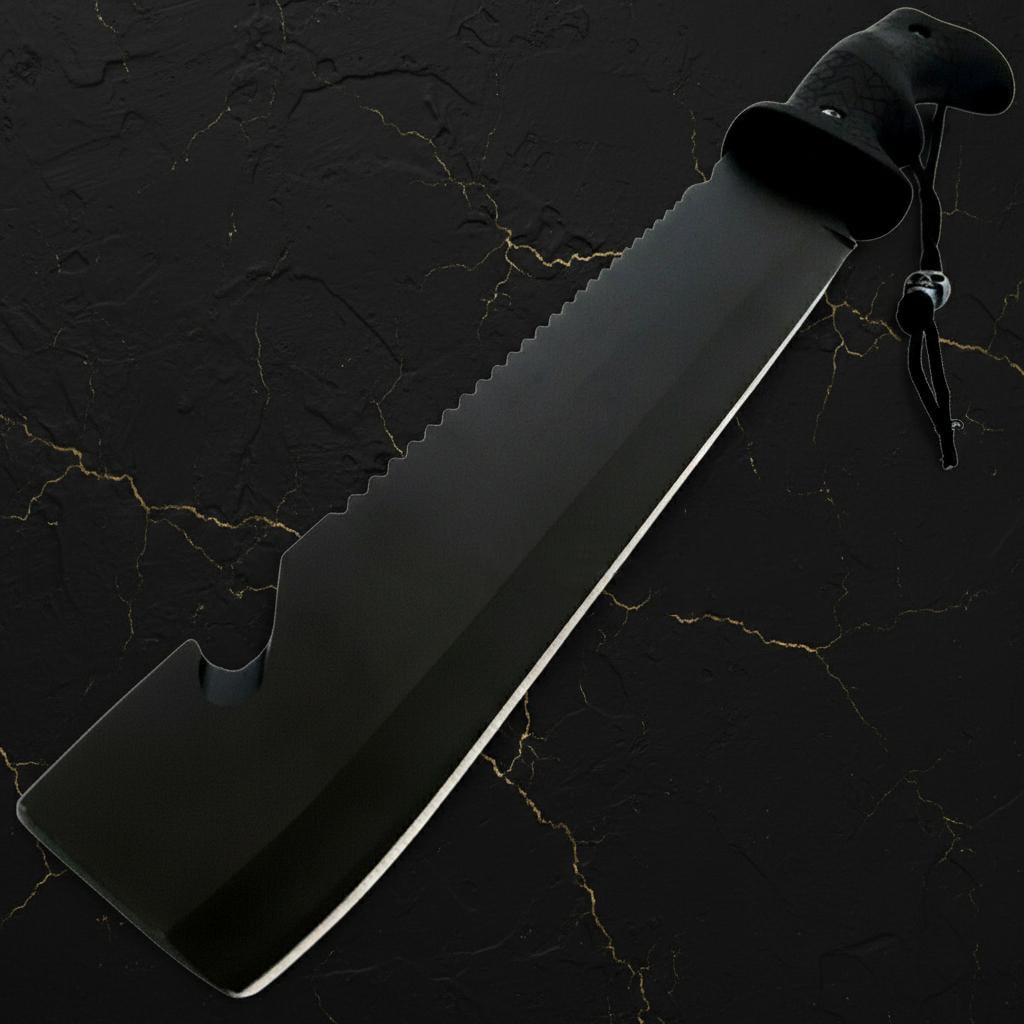 Full Tang Tactical Bowie Machete 15.5" Fixed Blade Survival Knife with Sheath: Title:Full Tang Tactical Bowie Machete 15.5" Fixed Blade Survival Knife with Sheath Description:This tactical full tang machete is a versatile fixed blade knife designed for hunting, survival, and var