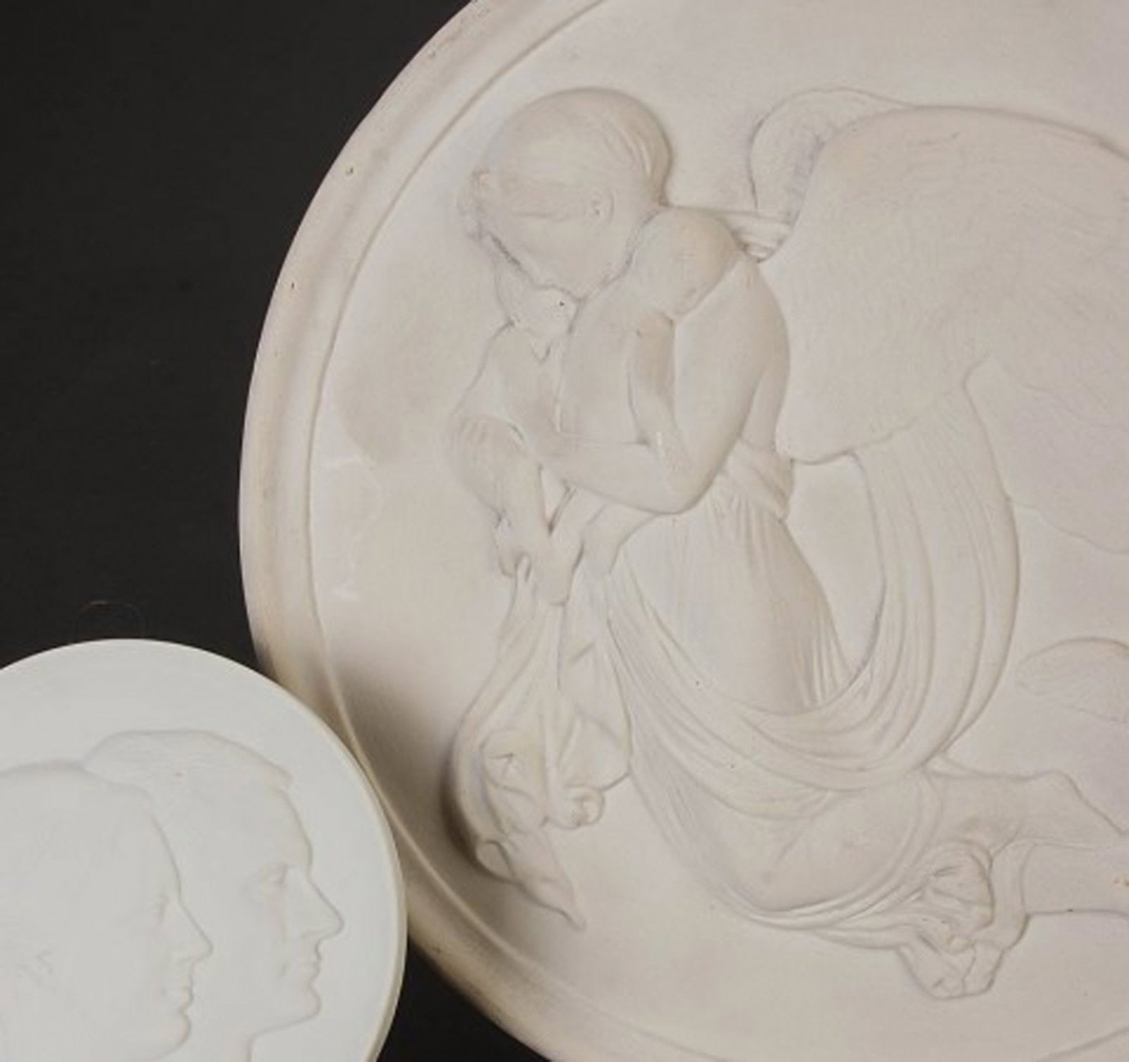 Royal Copenhagen biscuit plates in relief after Thorvaldsen. 8 pcs. in stock. - 2