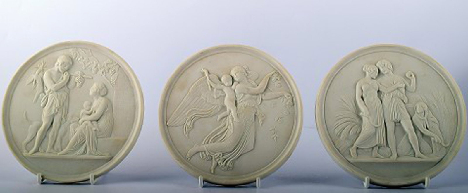 Biscuit plates after Thorvaldsen, B&G (Bing & Grondahl). 6 pcs. in stock. - 3