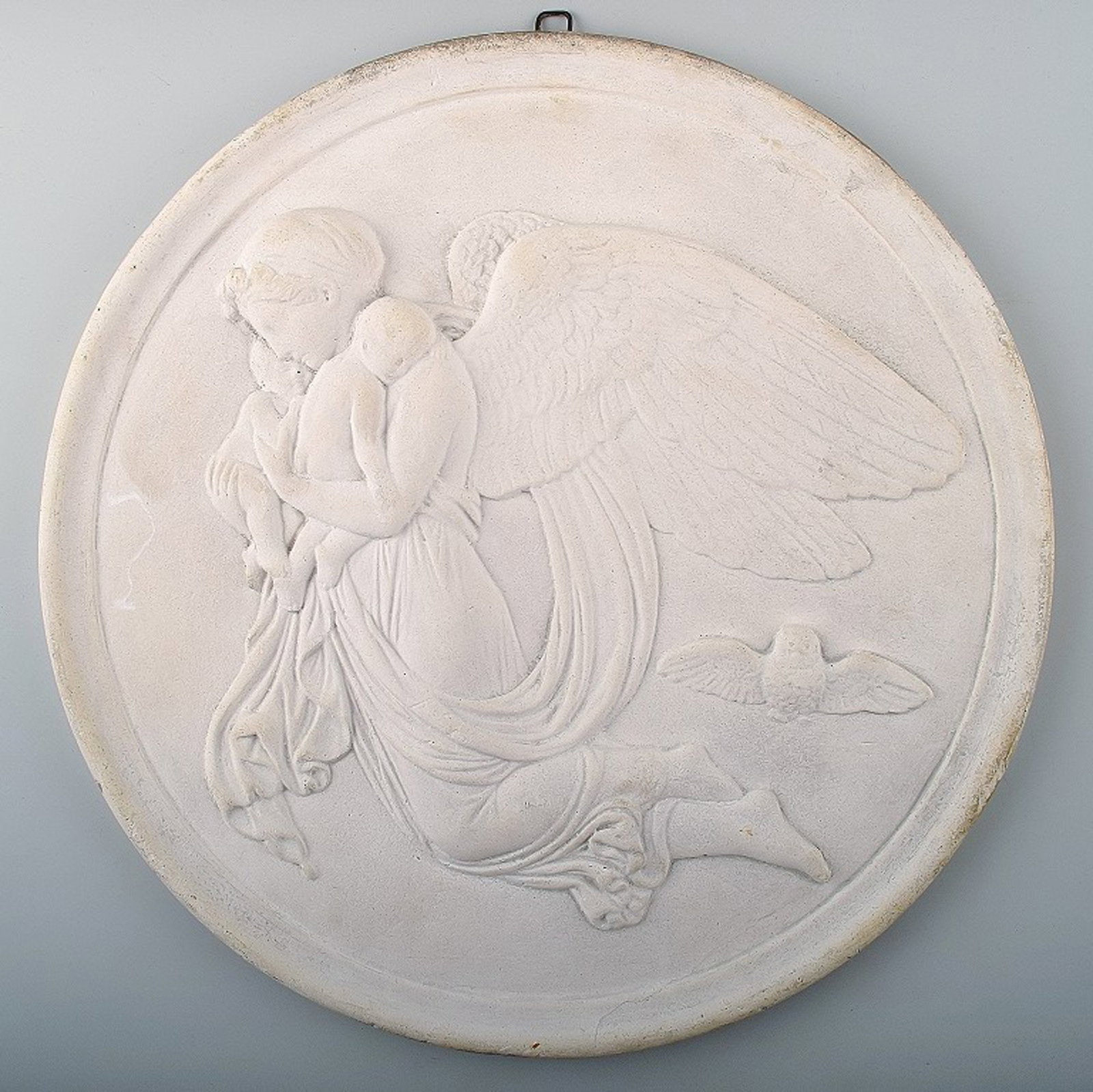 Large plaster platter after Thorvaldsen. (1 of 2)