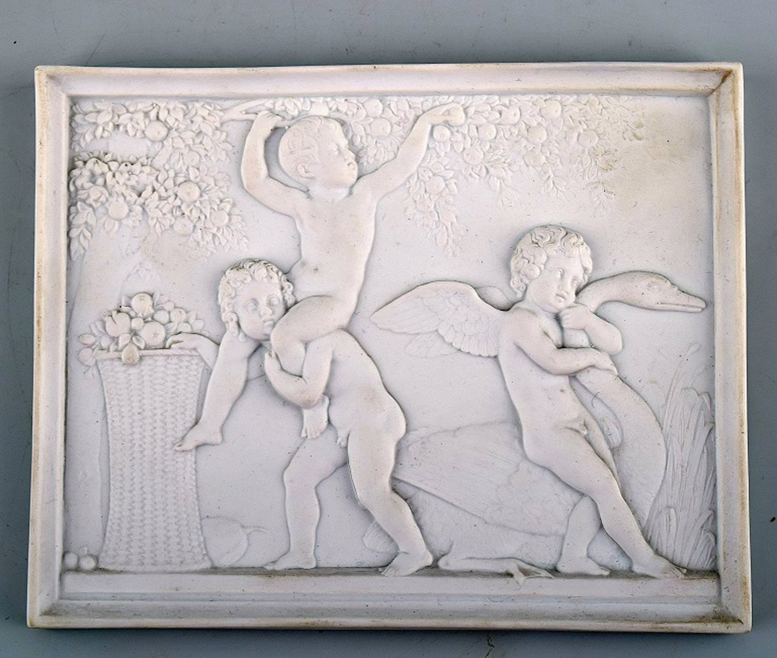 Royal Copenhagen biscuit plaque after Thorvaldsen. (1 of 3)