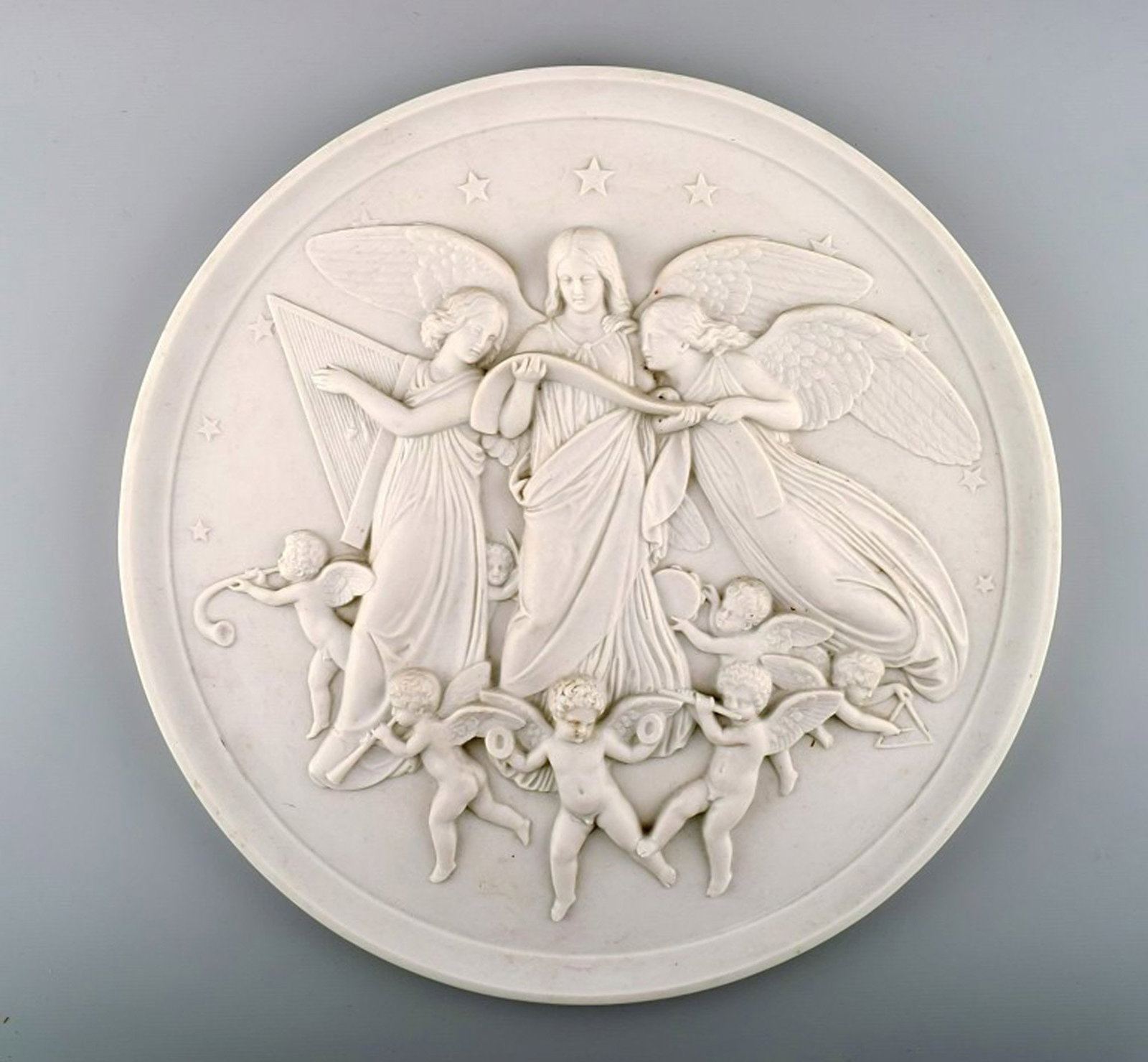 Antique B&G (Bing & Grondahl) Bisque Plate after Thorvaldsen. (1 of 5)