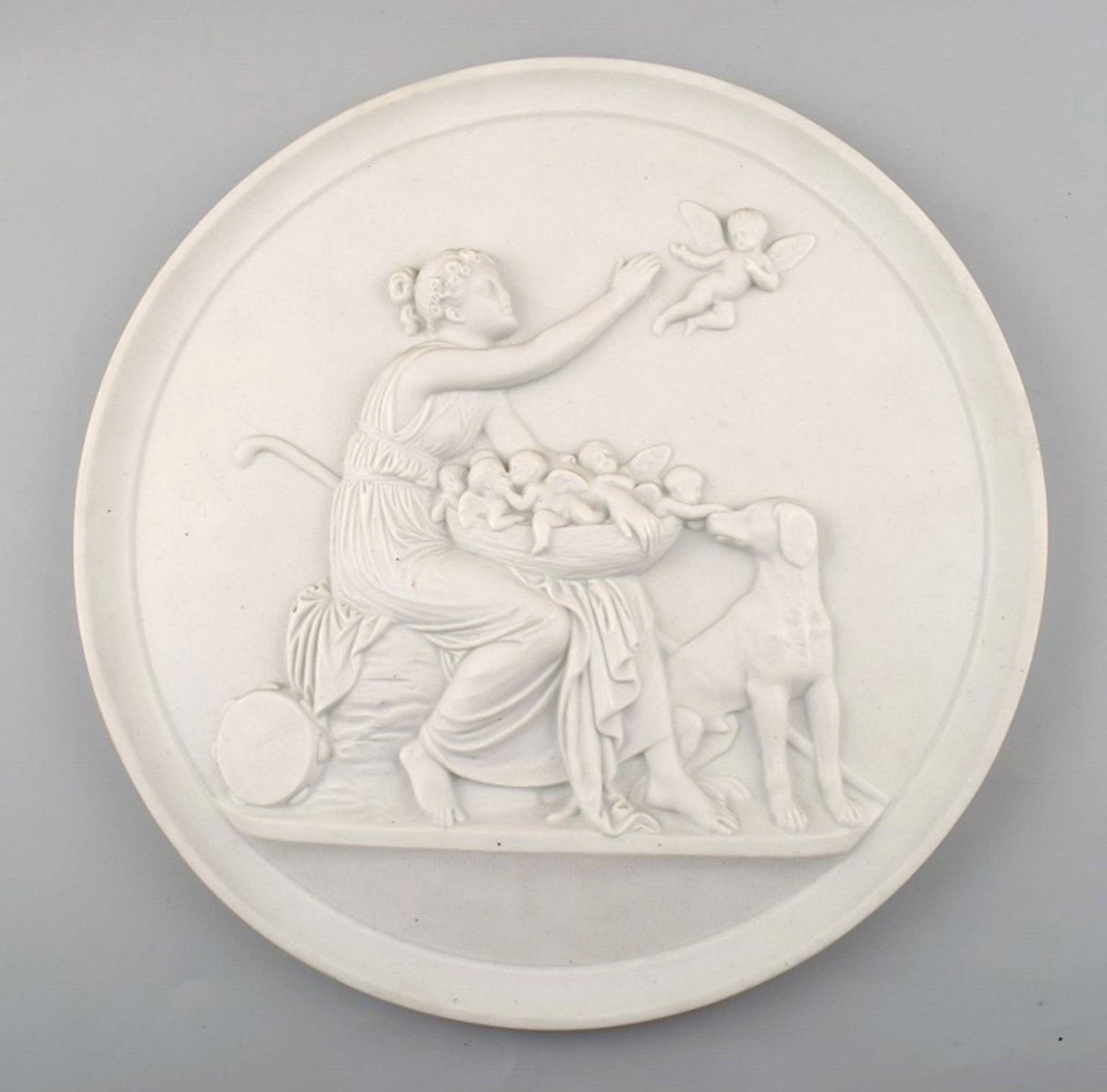 Rare B&G (Bing & Grondahl) large biscuit plate by Thorvaldsen, 1880s. (1 of 4)