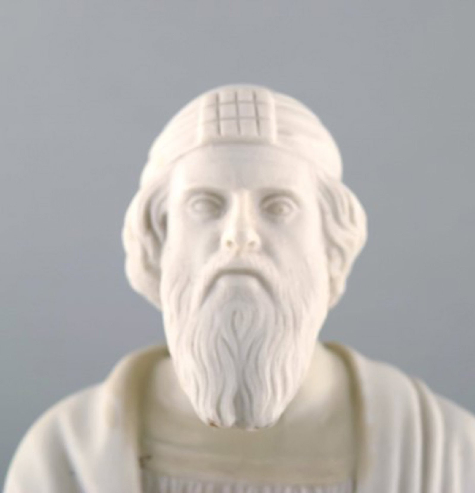 Antique and rare Royal Copenhagen sculpture in biscuit. Sculpture of pharisee after Thorvaldsen. Ca. - 4