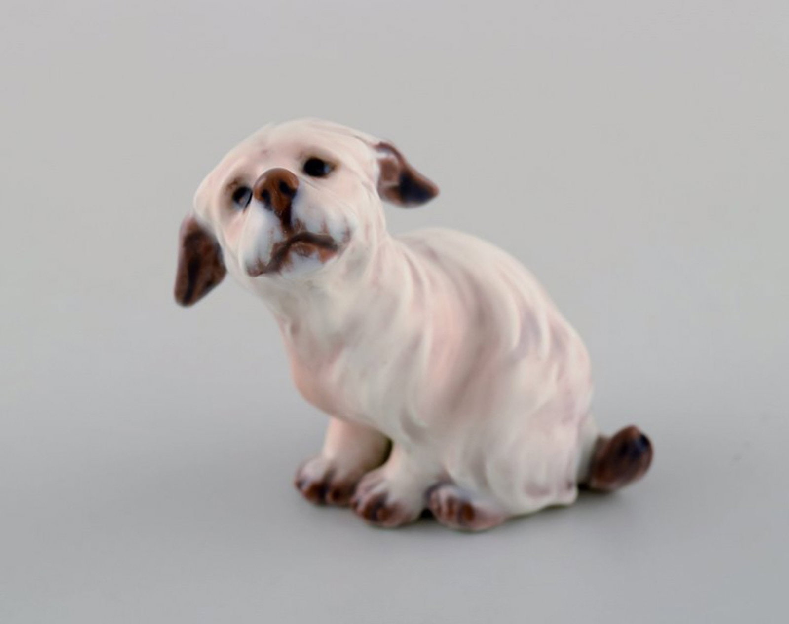 Dahl Jensen. Dog, Maltese. Model number 1120.: Title: Dahl Jensen. Dog, Maltese. Model number 1120. Description: Dahl Jensen. Dog, Maltese. Model number 1120. In very good condition. 1st factory quality. Measuring: 6.5 cm x 6.5 cm. Signed: King