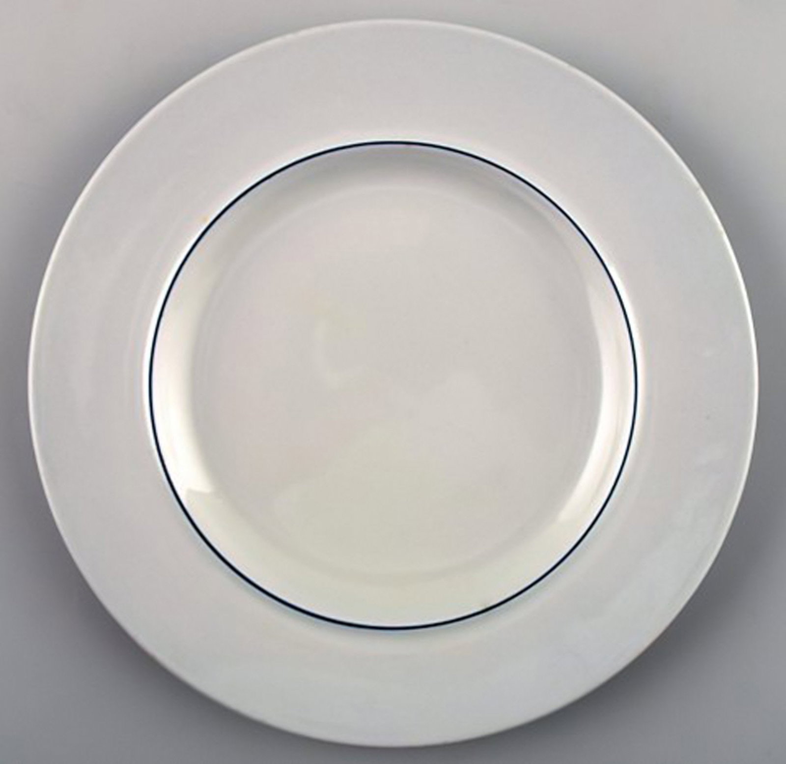 Deep plates for soup / pasta / porridge / yogurt. Aluminia/Royal Copenhagen blue line, earthenware. - 3