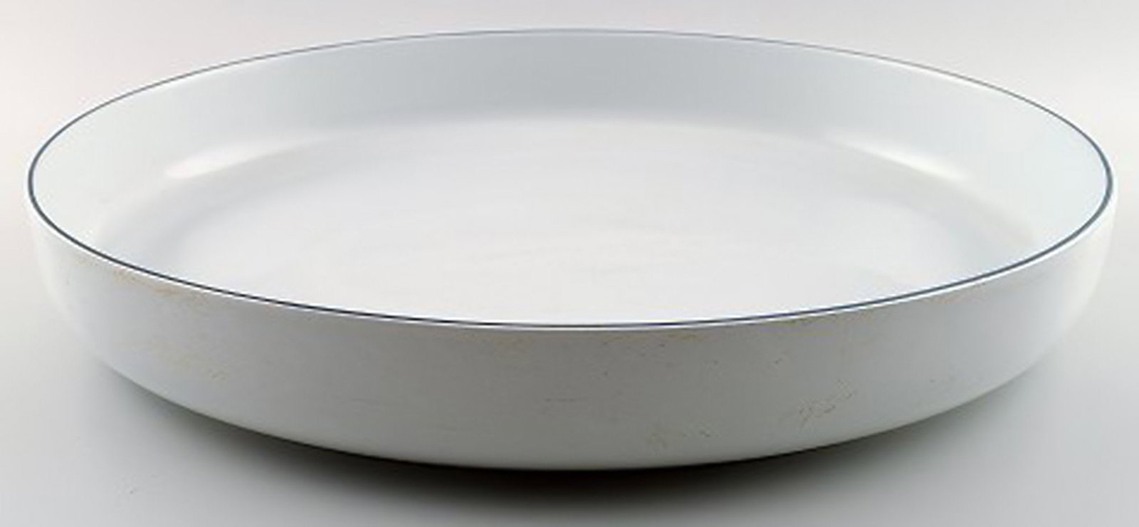 Large serving platter. Aluminia/Royal Copenhagen blue line, earthenware. - 2