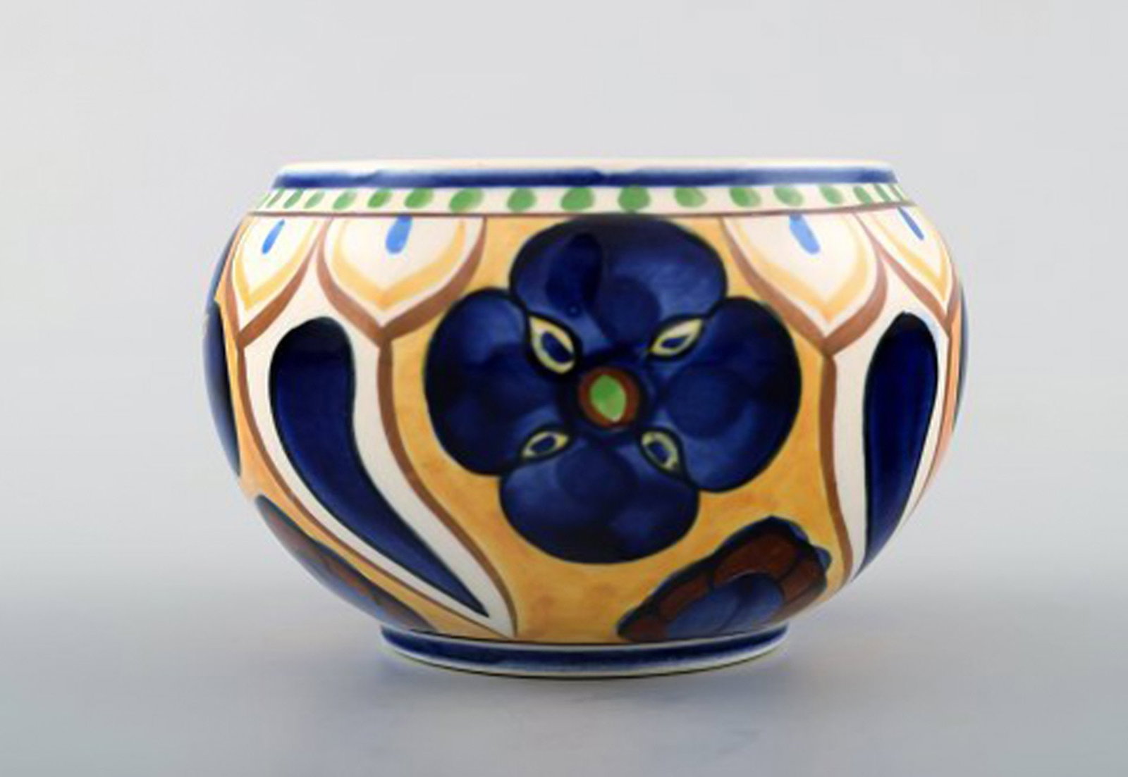 Aluminia vase, hand-painted with flowers, Denmark early 20 c. - 2