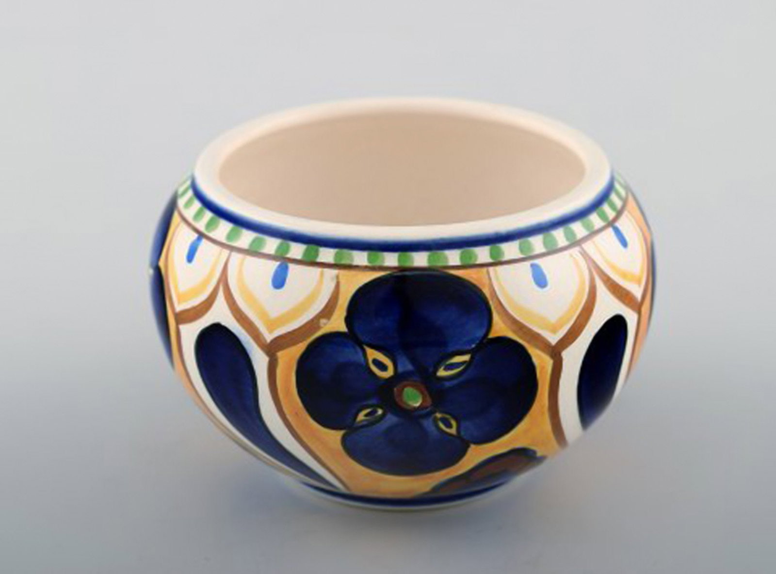 Aluminia vase, hand-painted with flowers, Denmark early 20 c. - 3