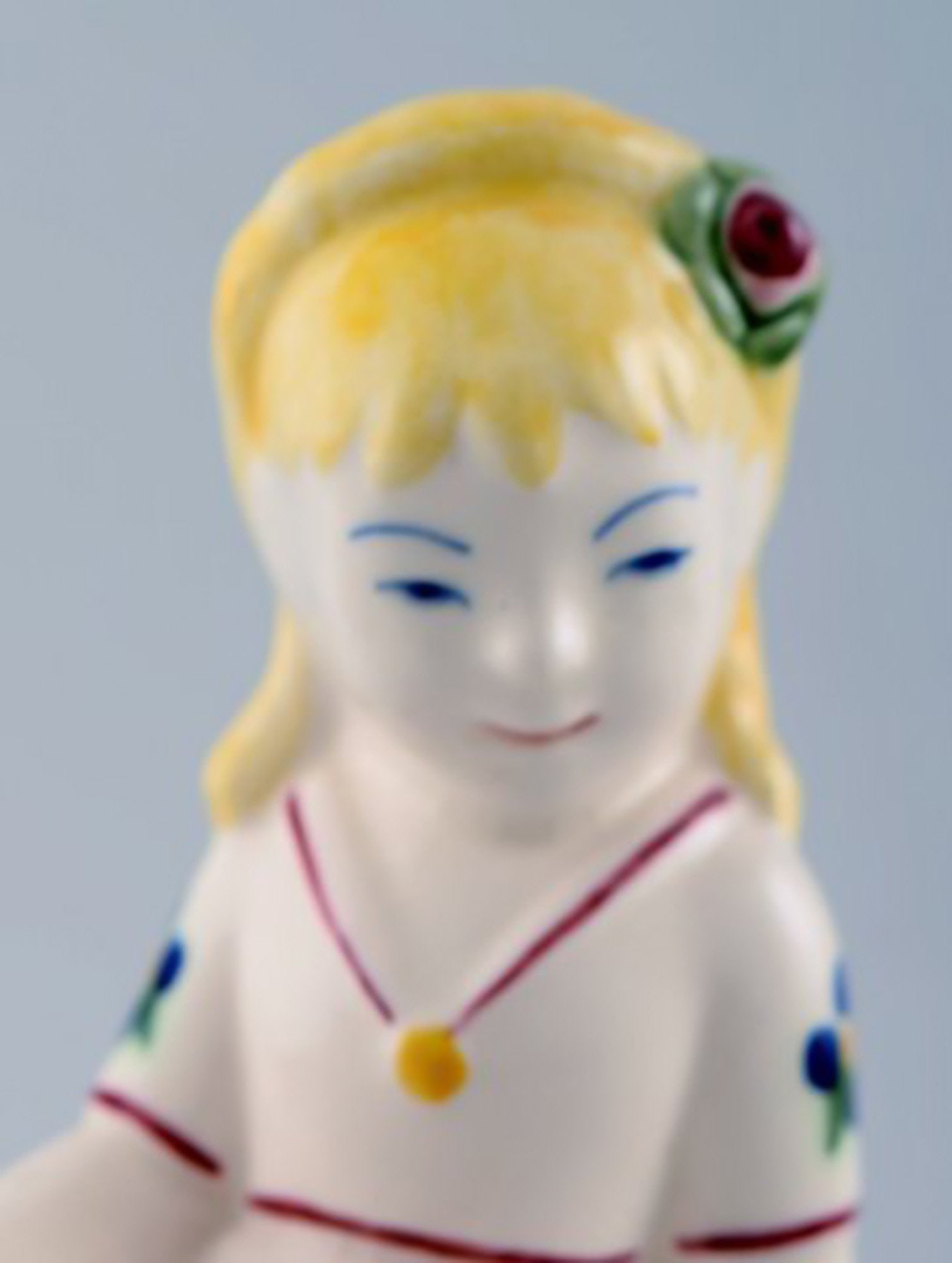 Aluminia, Denmark, Rare Childcare figure of the shepherdess from 1954. - 2