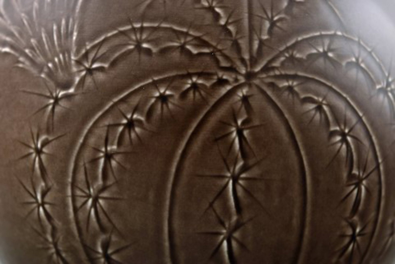 Aluminia, Copenhagen, faience vase, brown glaze. Ca. 1940 s. - 5