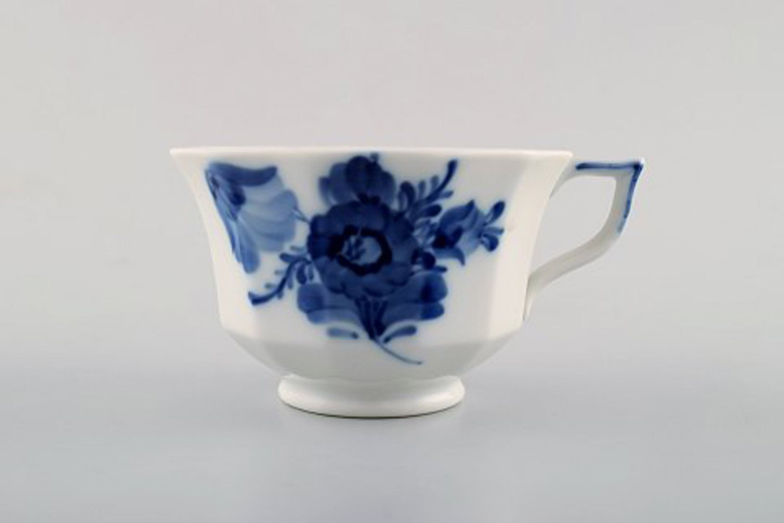 Royal Copenhagen blue flower angular coffee cup and saucer no. 8608. - 2