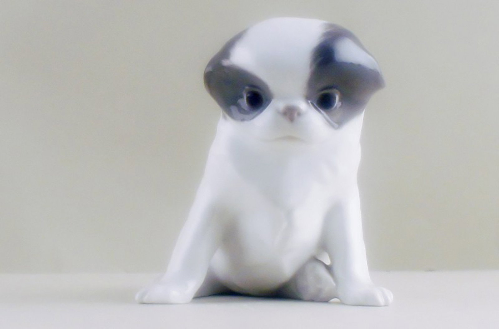 Rare Royal Copenhagen Pekingese puppy. Number 448.: Title: Rare Royal Copenhagen Pekingese puppy. Number 448. Description: Rare Royal Copenhagen Pekingese puppy. Number 448. Height 14.5 cm. 17 cm. long. Factory first, excellent condition. Artist Erik N