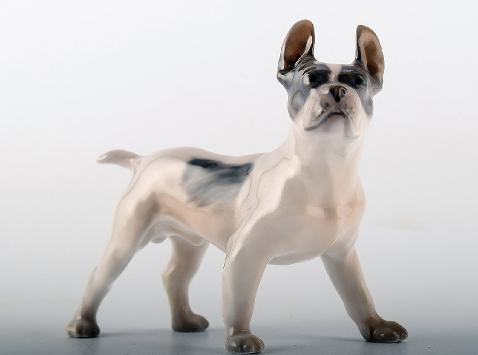 VINTAGE Royal Copenhagen BOSTON TERRIER FIGURINE #1452/1457. (1 of 3)
