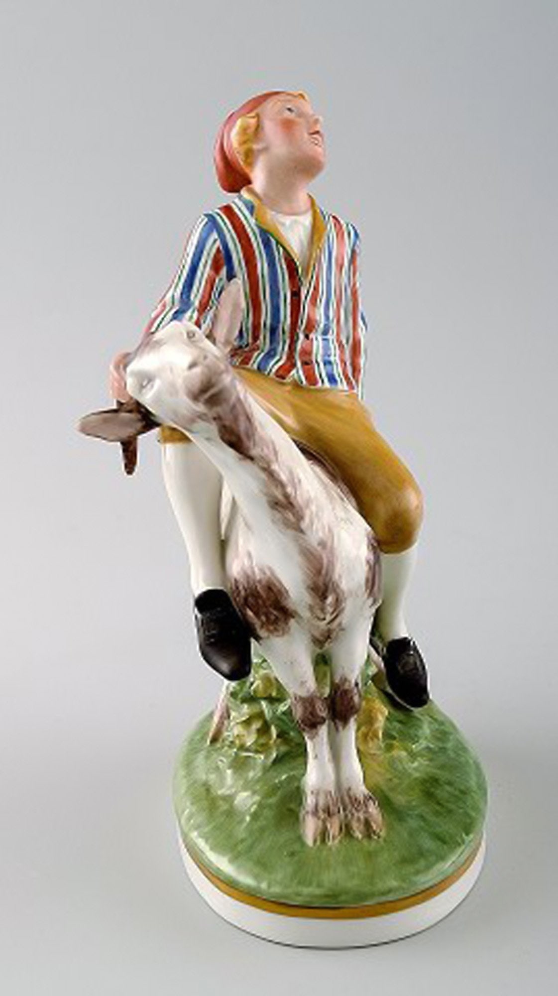 Royal Copenhagen, Julian Marie's mark. Porcelain figure decorated in overglaze, 'Clumsy Hans' No. - 2