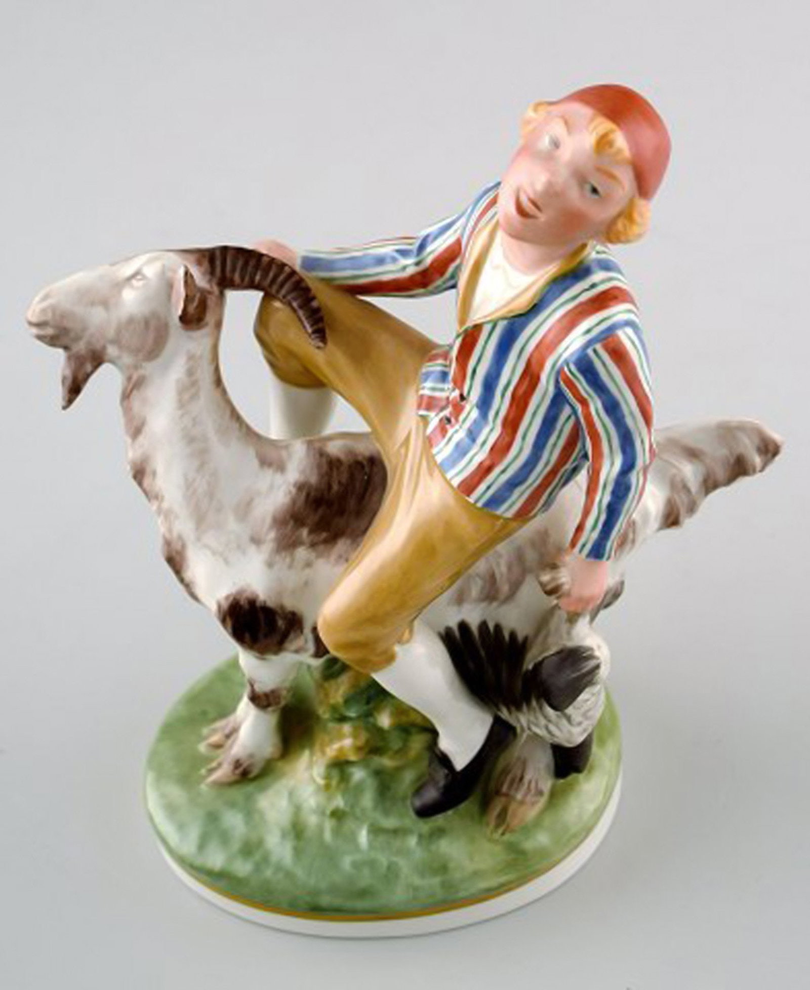 Royal Copenhagen, Julian Marie's mark. Porcelain figure decorated in overglaze, 'Clumsy Hans' No. - 4