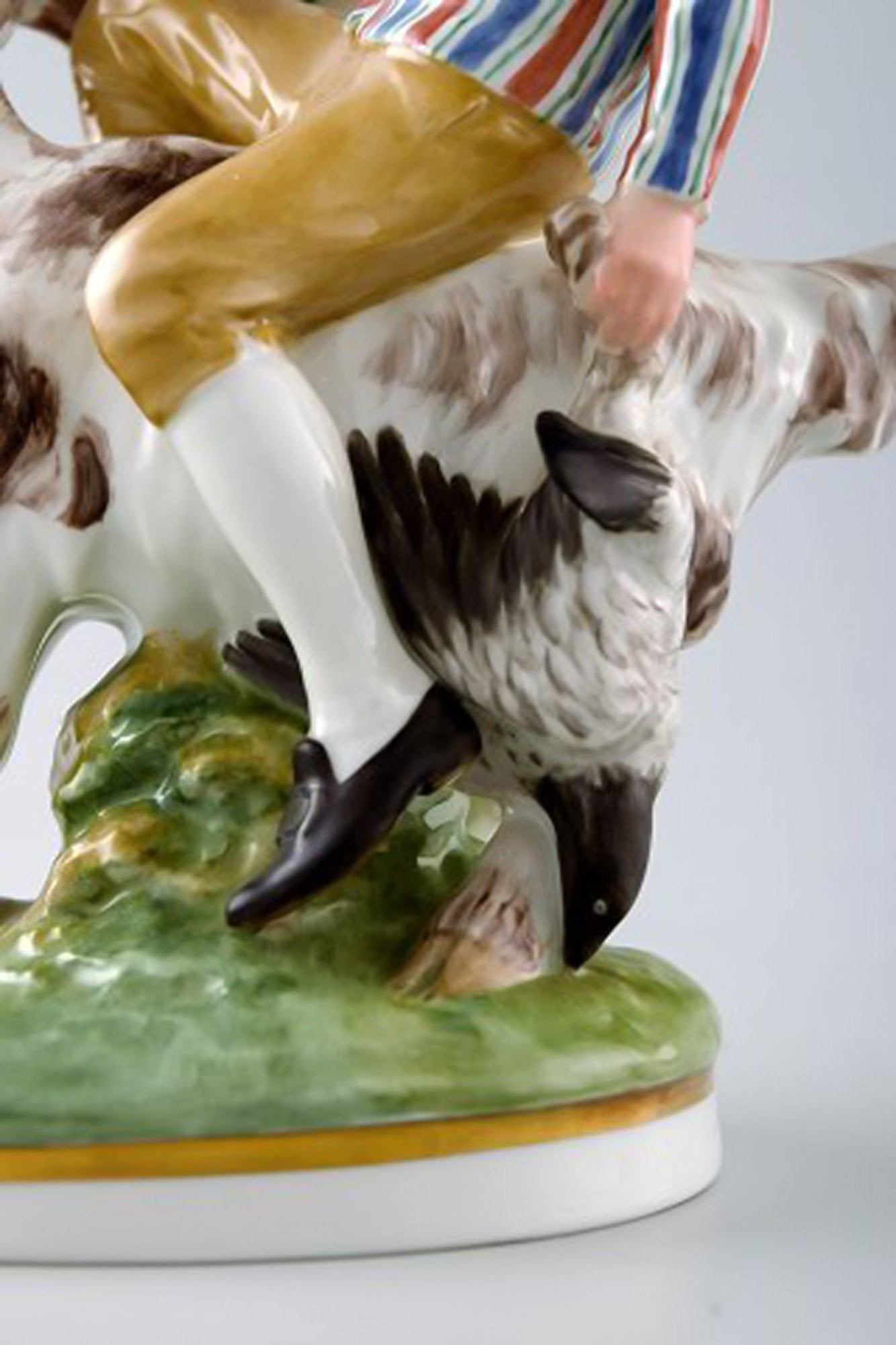 Royal Copenhagen, Julian Marie's mark. Porcelain figure decorated in overglaze, 'Clumsy Hans' No. - 5