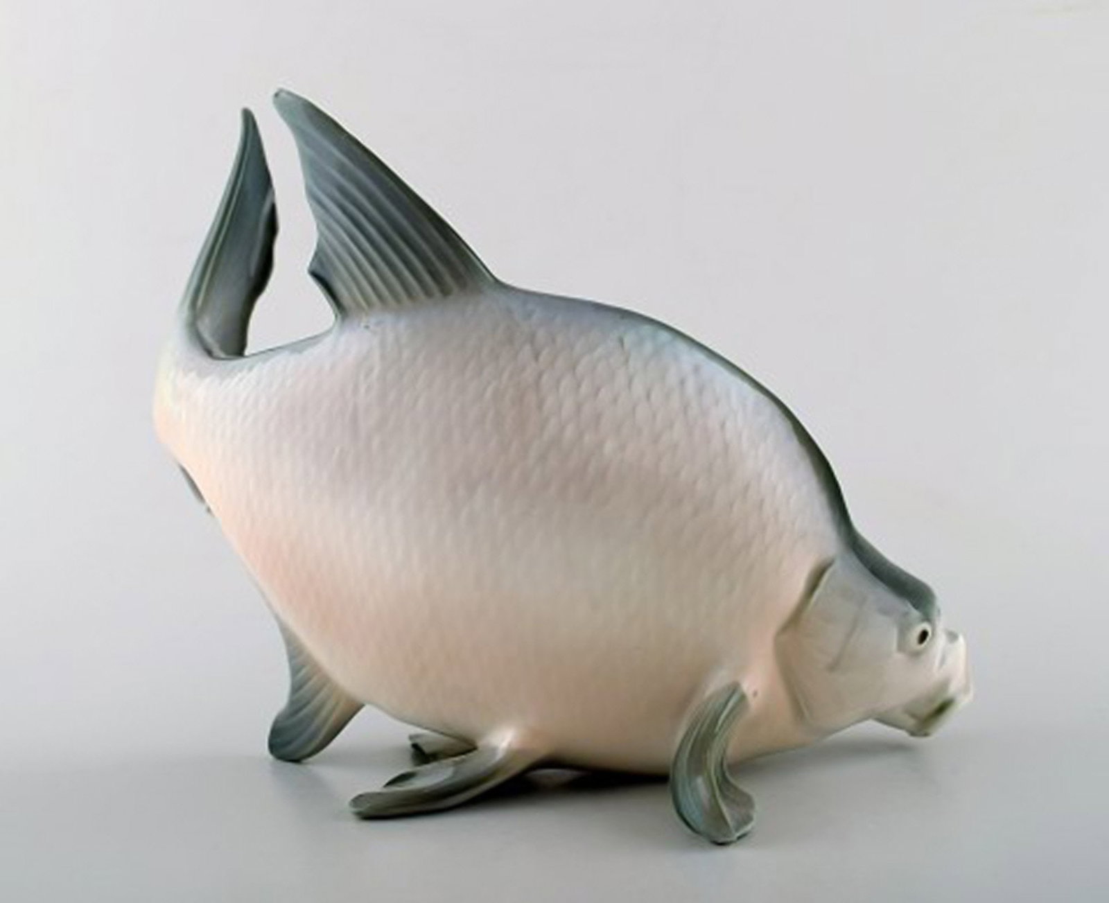Bing & Grondahl / B & G number 1645 Carp by C. Mortensen. Beautiful porcelain figure. - 2