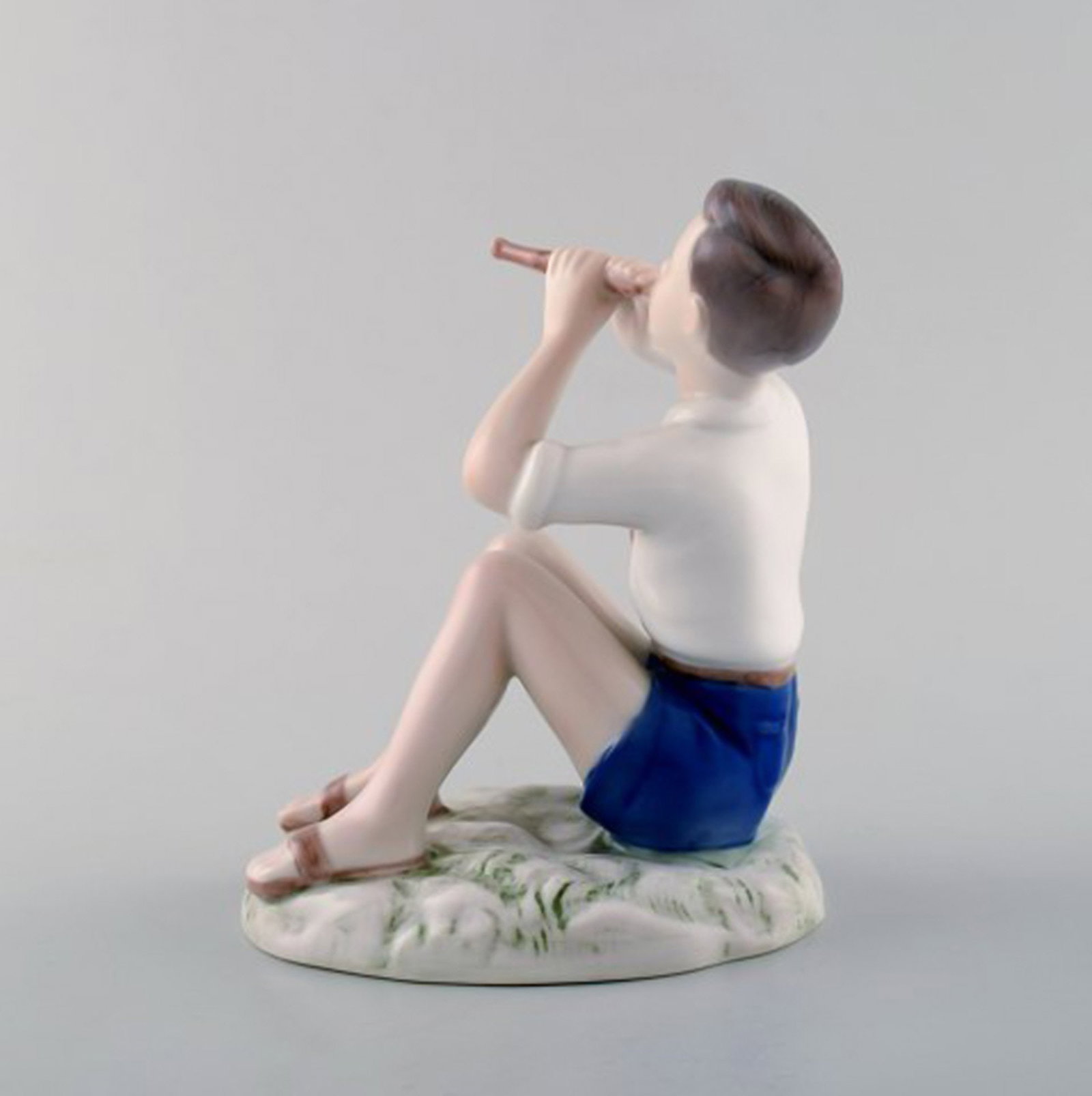 B & G / Bing & Grondahl - boy playing on flute - number 2344. - 2