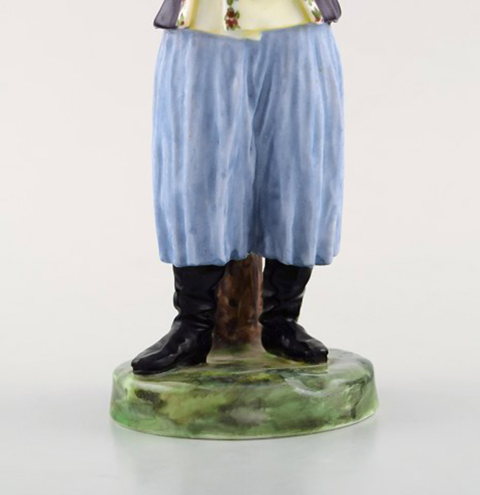 Antique and rare Bing & Grondahl, B&G figure in national costume. High quality overglaze. 1870's. - 3