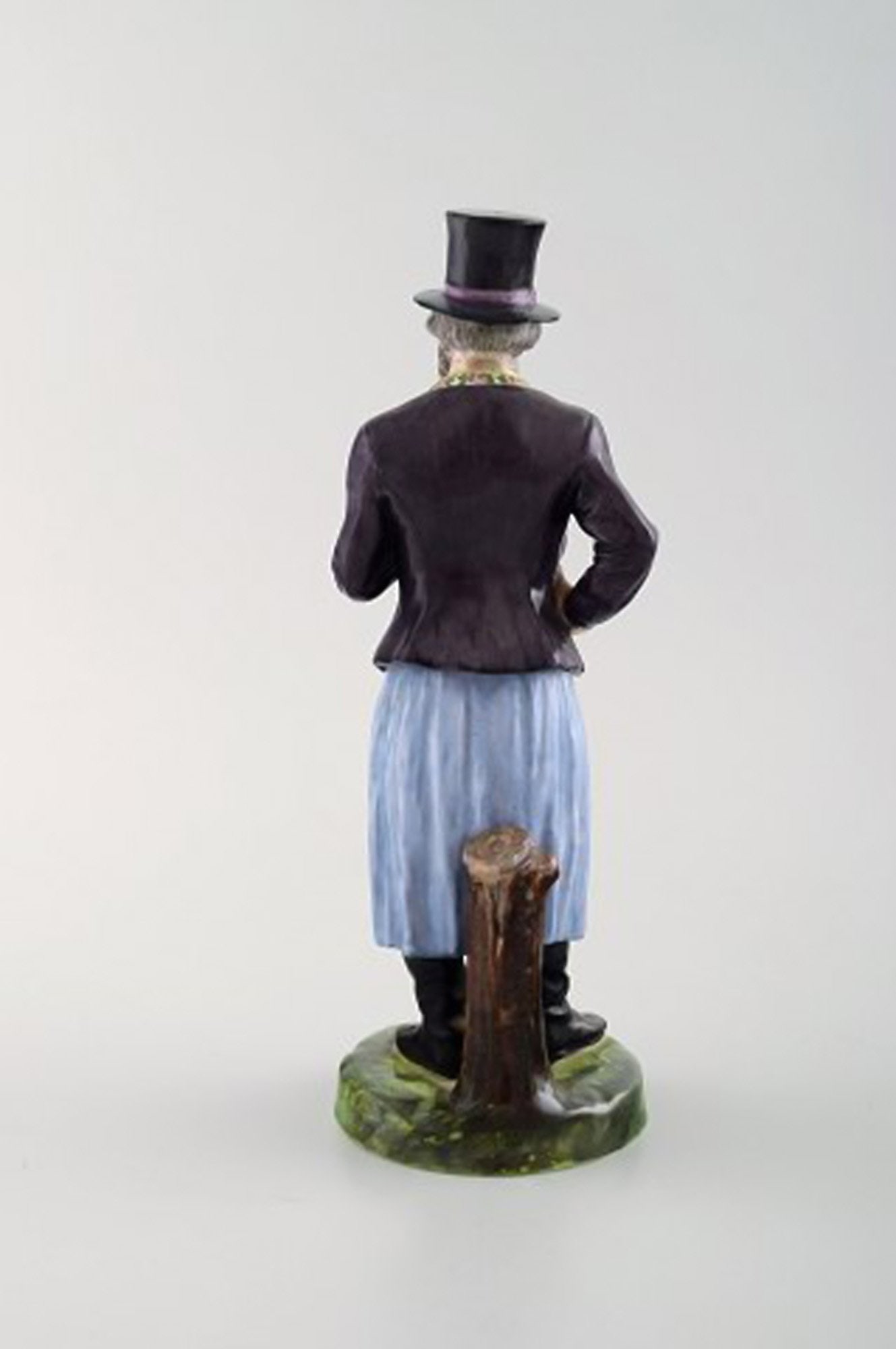 Antique and rare Bing & Grondahl, B&G figure in national costume. High quality overglaze. 1870's. - 5