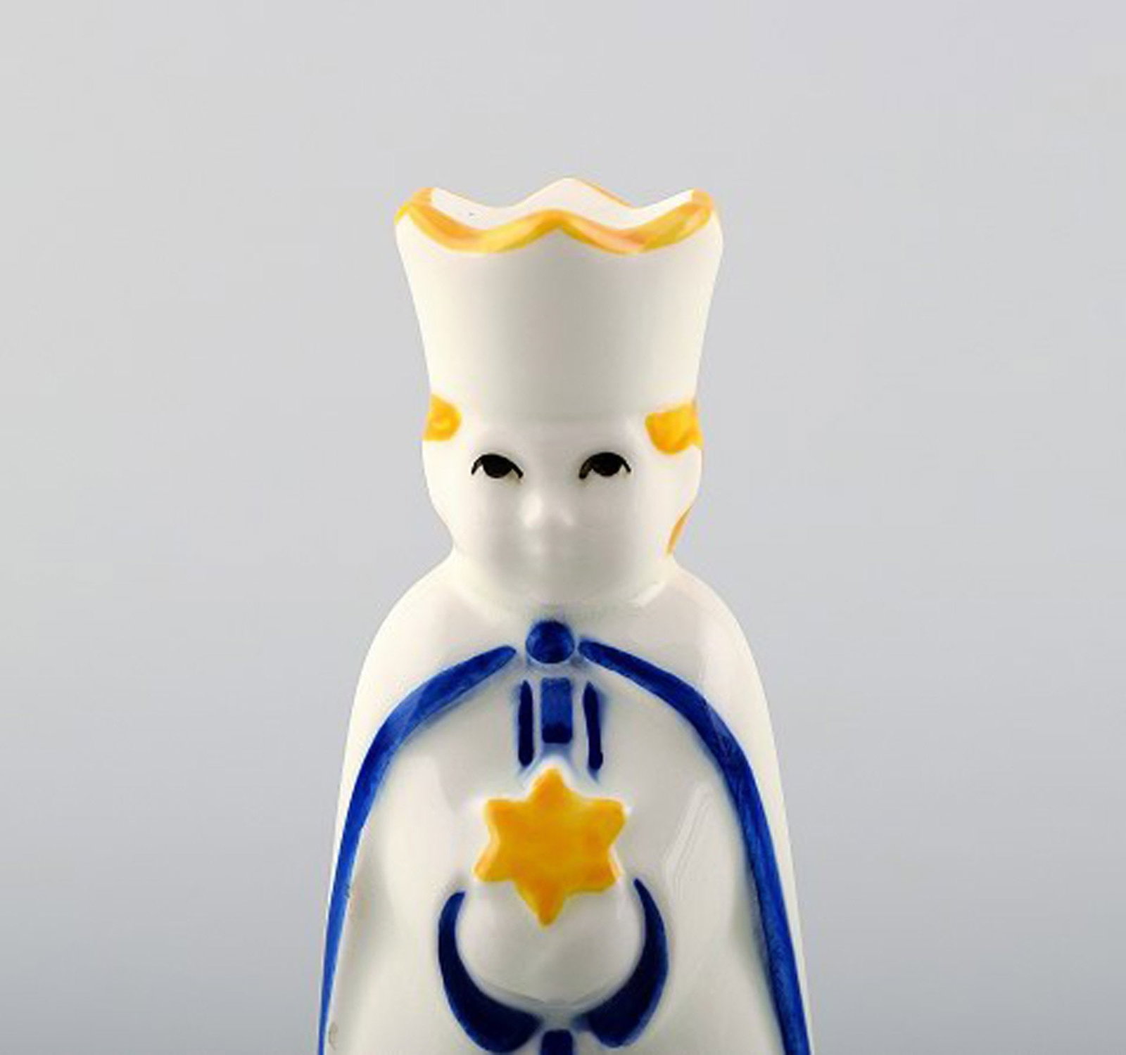Royal Copenhagen king candlesticks/figures in earthenware. 2 pcs. in stock. - 3