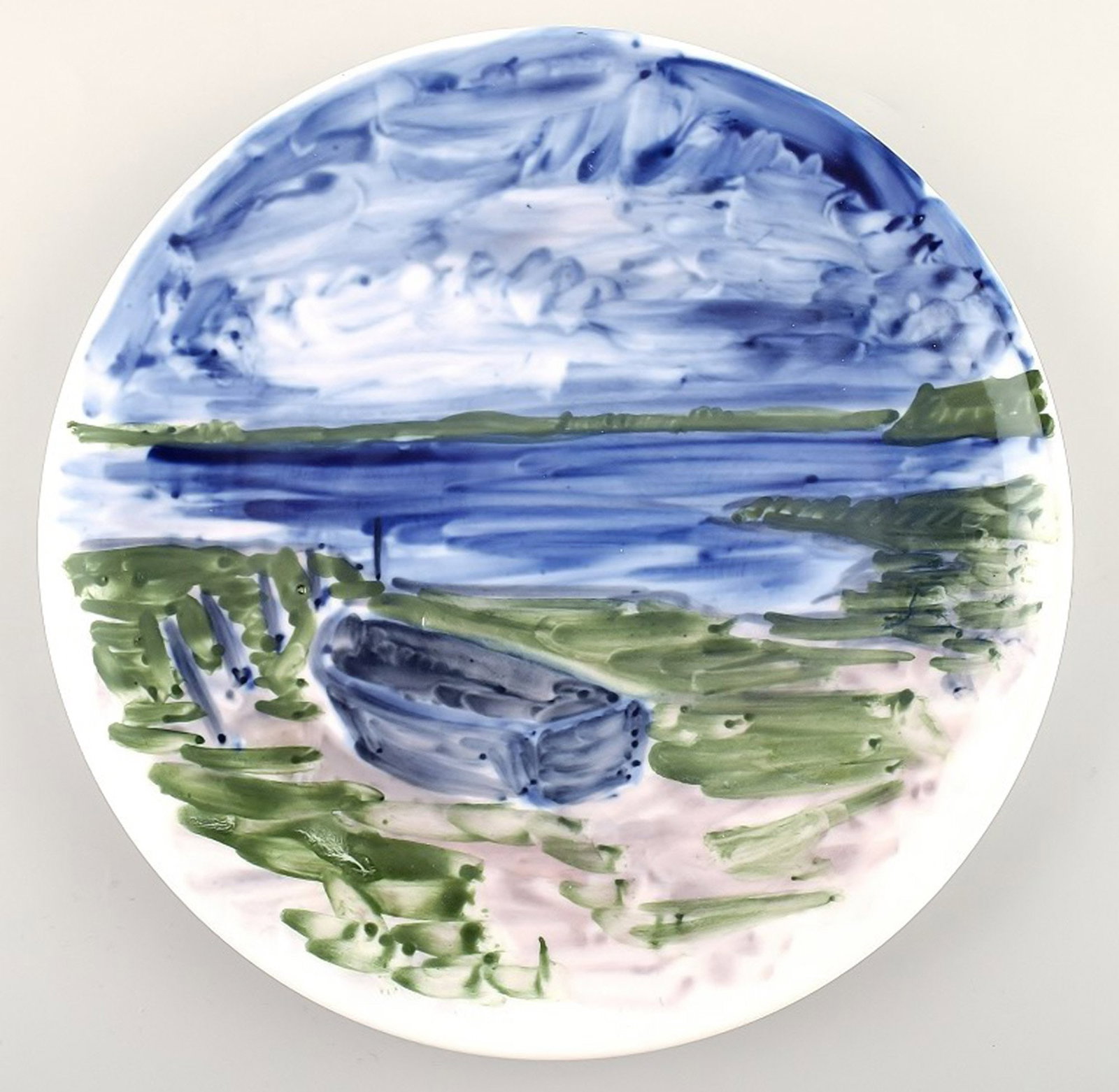 Lars Swane for Royal Copenhagen, unique sample plate. (1 of 2)